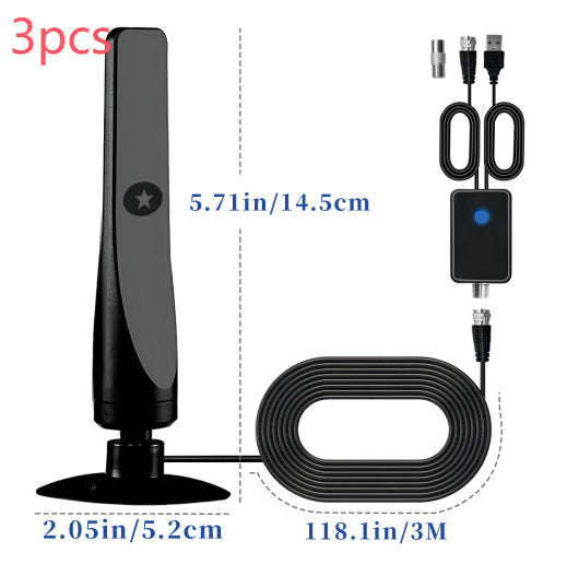 HDTV Vertical Suction Cup Ground Wave Digital TV Antenna High-definition DVB-T2