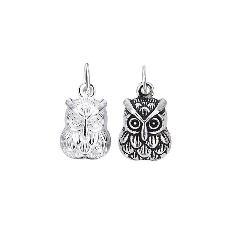 Sterling Silver Jewelry Pendant Cute Owl Pendant