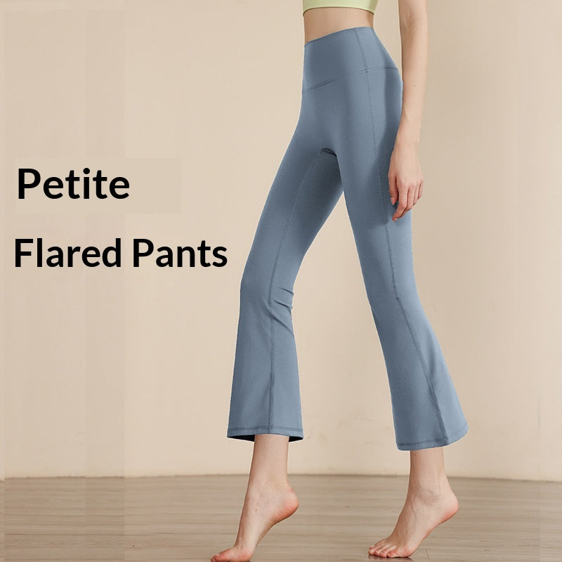 New Wide-Leg Yoga Pants For Women, High-Waisted Stretch Sports Pants For Small People, Yoga Boot-Cut Pants, Fitness Nine-Point Flared Pants