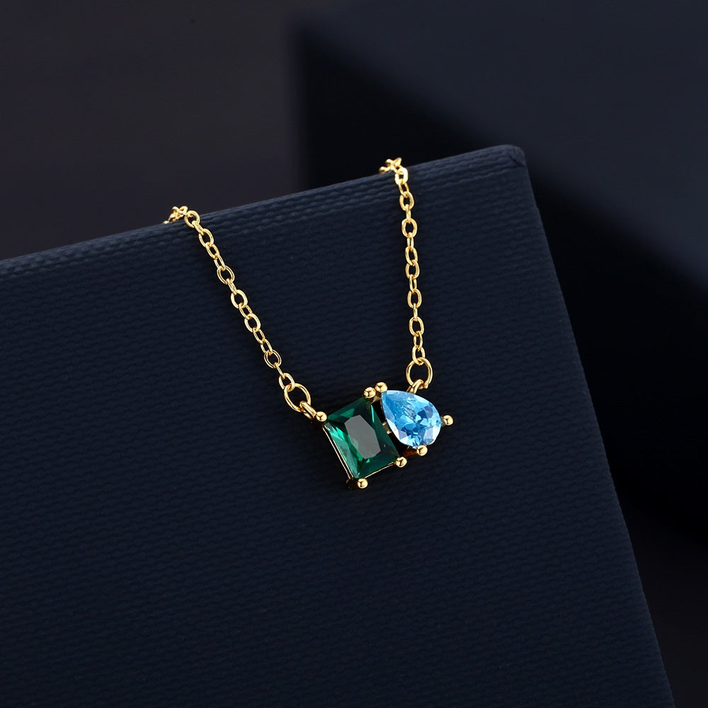 Customized Twelve Birthstone Pendant Necklace