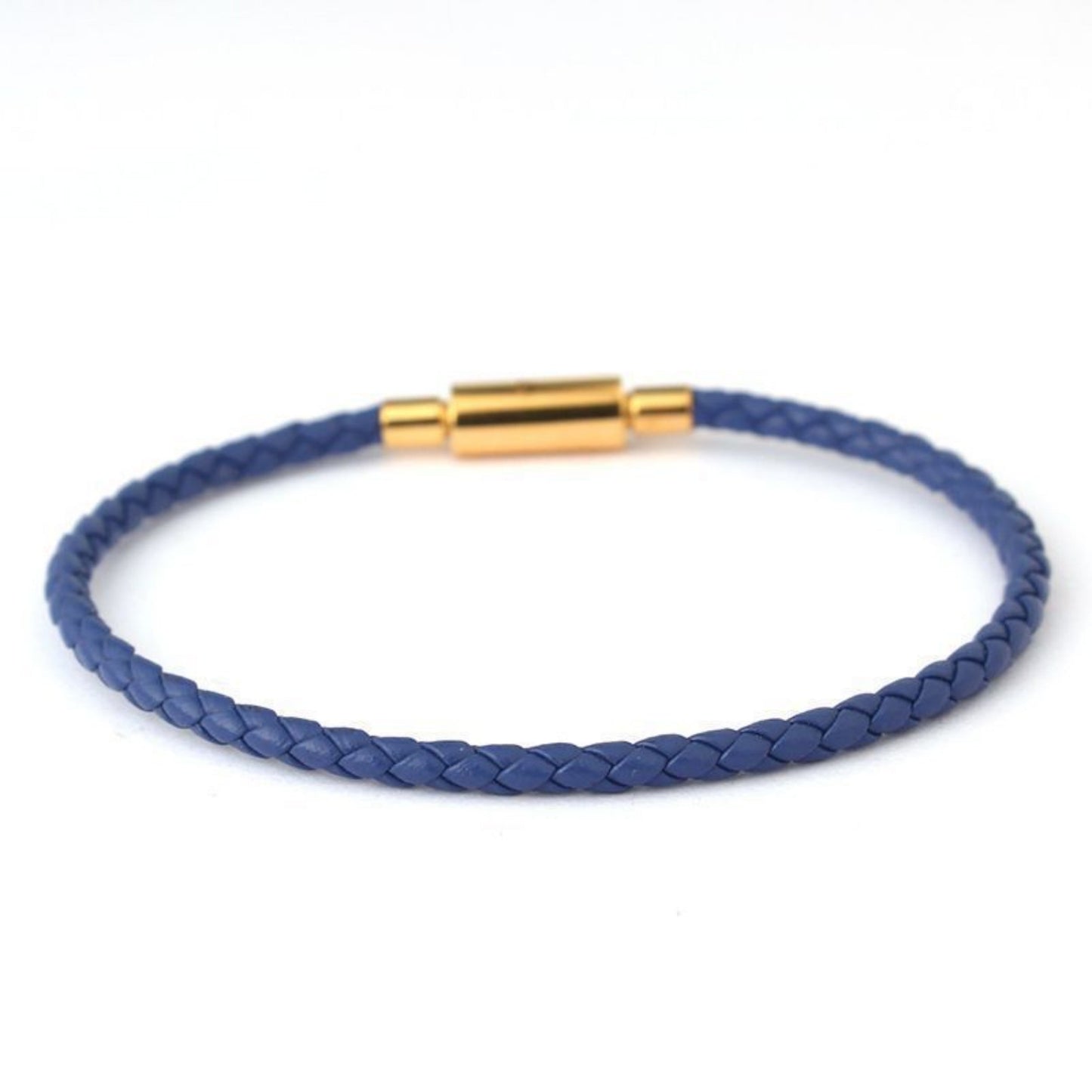 3.0mm Stainless Steel Leather Cord Bracelet With A Single Buckle And Wear-resistant Edging