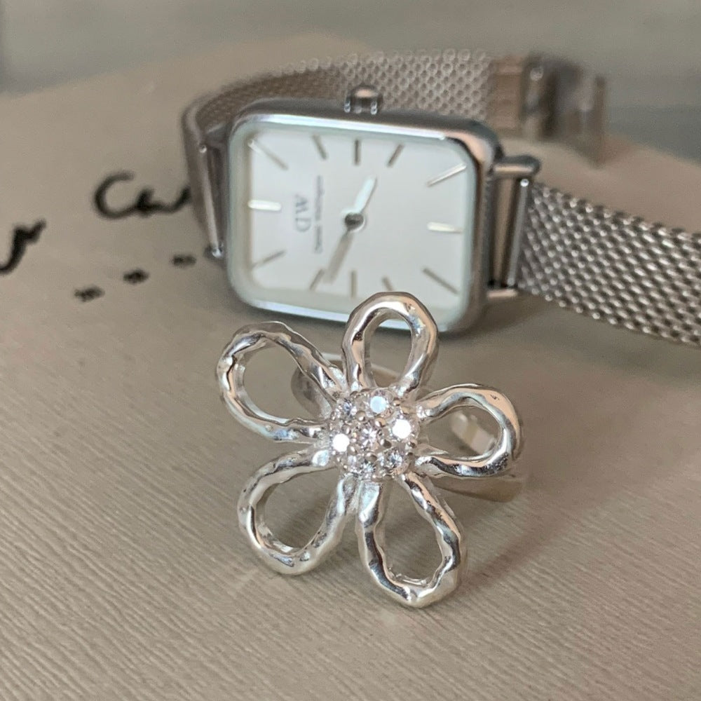 S925 Sterling Silver Women Rings, Minimalist Luxury Vintage Style, Non-Tarnish Unique Design Finger Rings