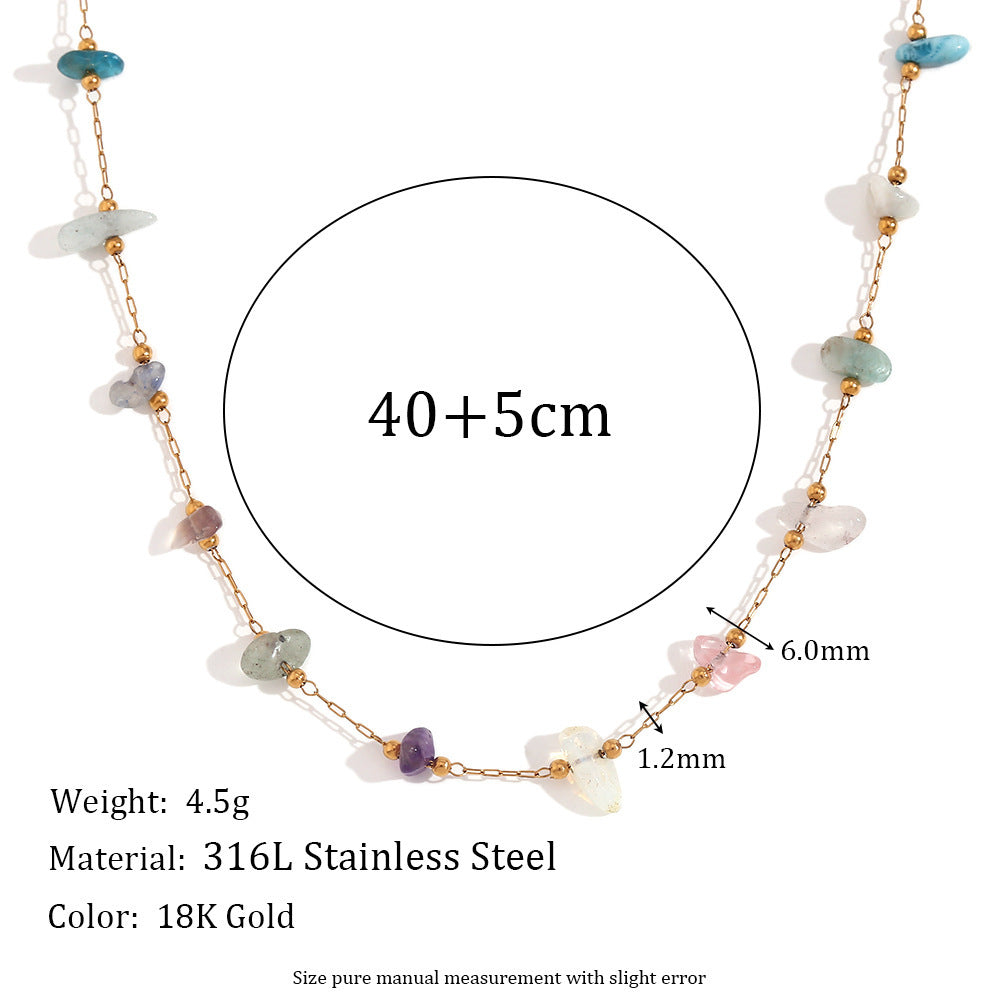 Fashionable Natural Pebble Handmade Bracelet