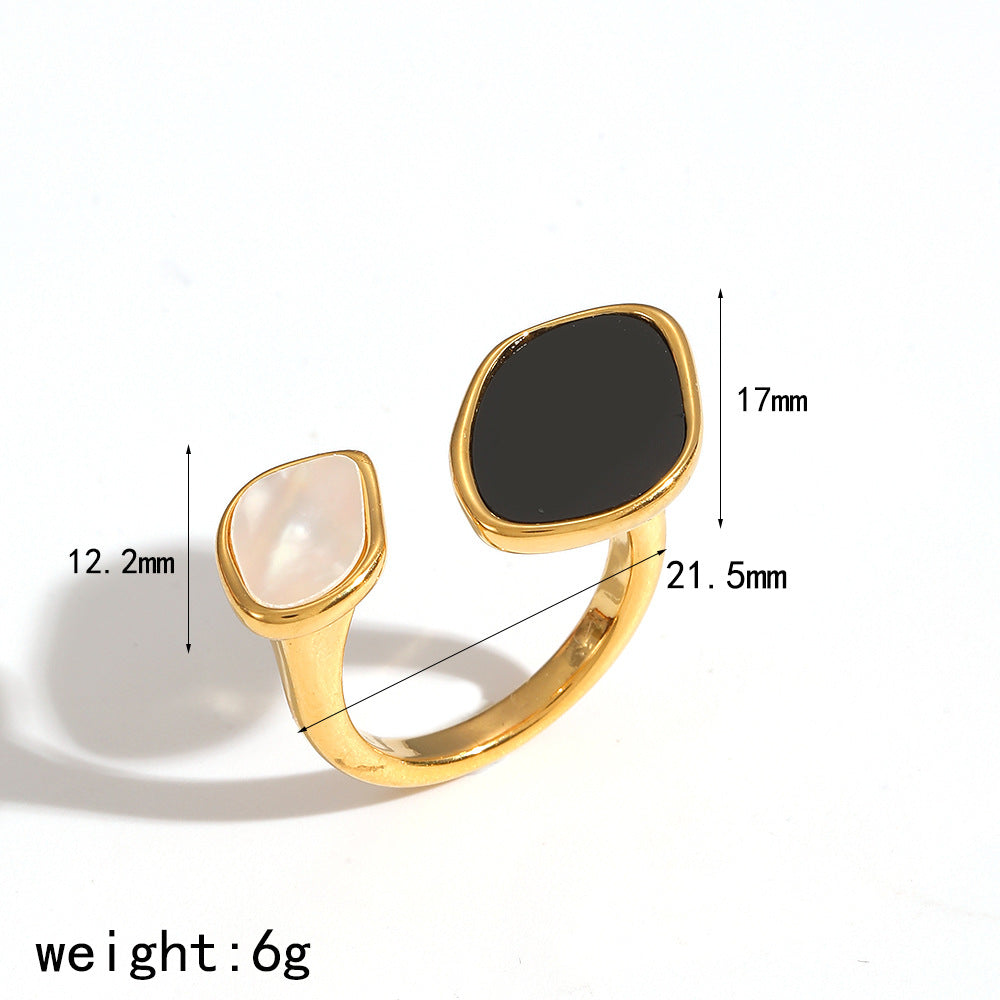 Fashionable And Elegant Cast Stainless Steel Ring For Women