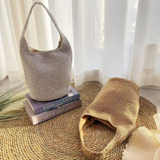 Handwoven Large-Capacity Vacation And Commute Woven Tote Bag