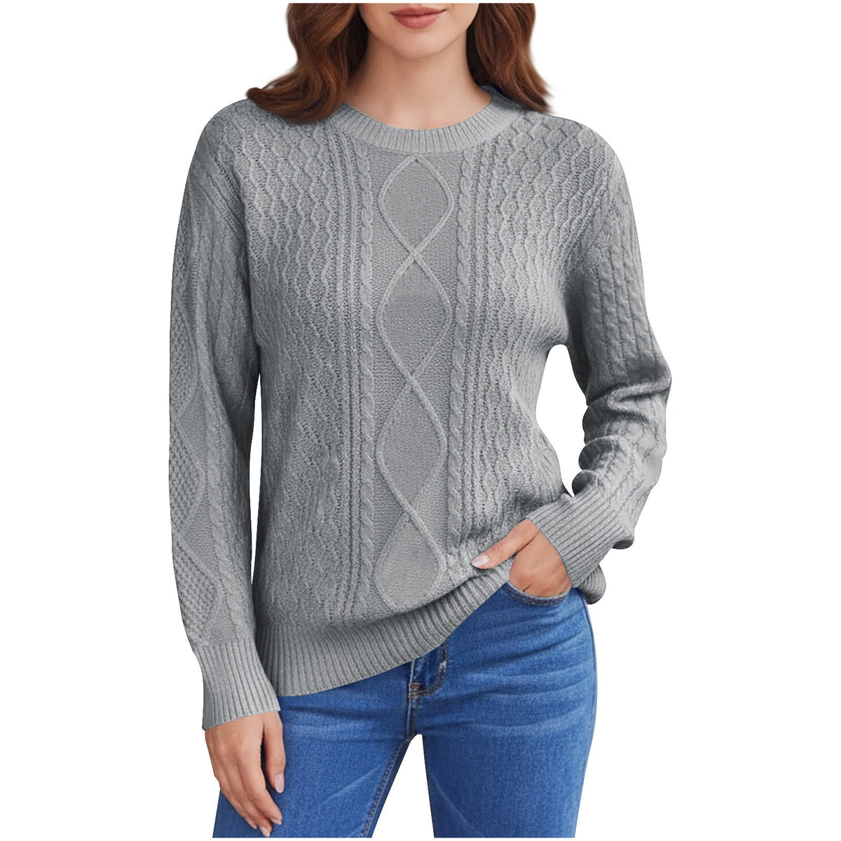 European And American Cross-Border Autumn And Winter New Loose Long-Sleeved Knitwears Retro Lazy Twisted Twist Knitwears Women's Pullover Knitwears