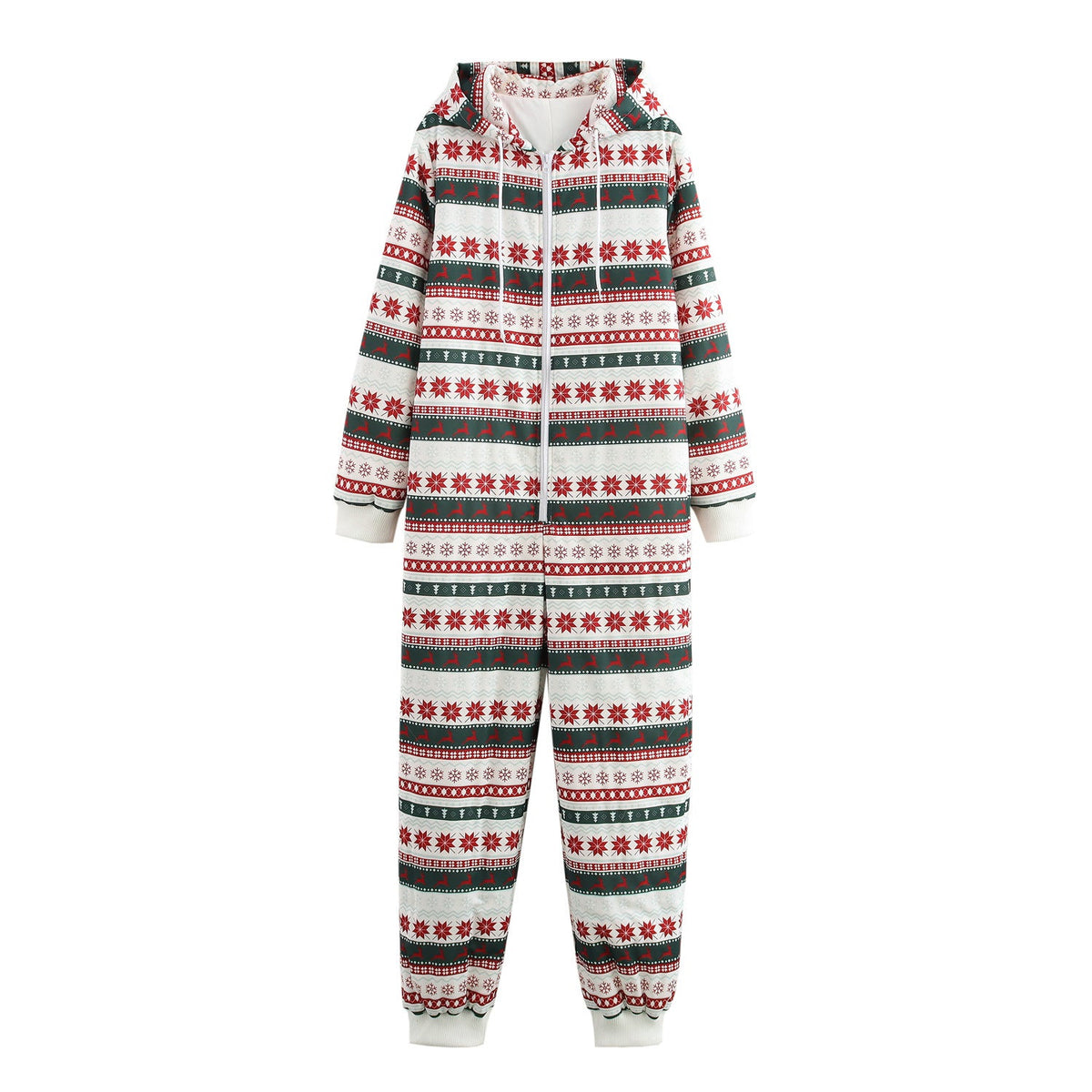 French Style Commute Style Warm And Comfortable Classic Christmas Printed Loose Bodysuit Cotton-padded Jacket