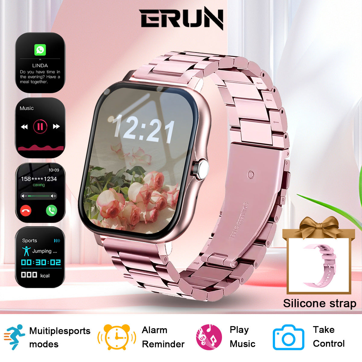Sports Outdoor Smart Watch H Step Count Statistics Sleep Monitoring Bluetooth Call