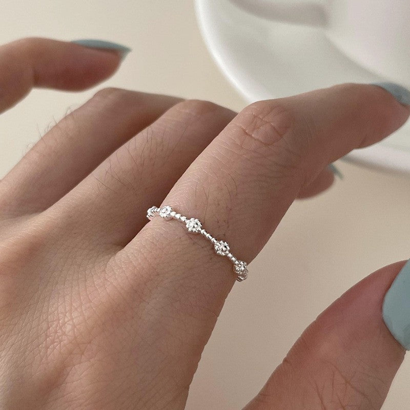 Trendy Irregular 925 Sterling Silver Stackable Rings Set For Women, Non-Tarnish Minimalist INS Aesthetic Plain Band, Versatile Daily Wear Finger Jewelry