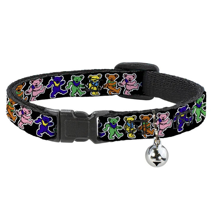 Grateful Dead Dancing Bears Breakaway Cat Collar with Bell
