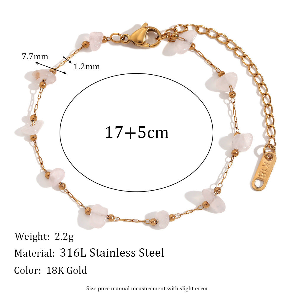 Fashionable Natural Pebble Handmade Bracelet