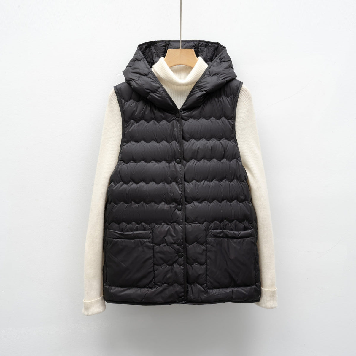 New National Standard Hooded Women's Vest For Autumn And Winter