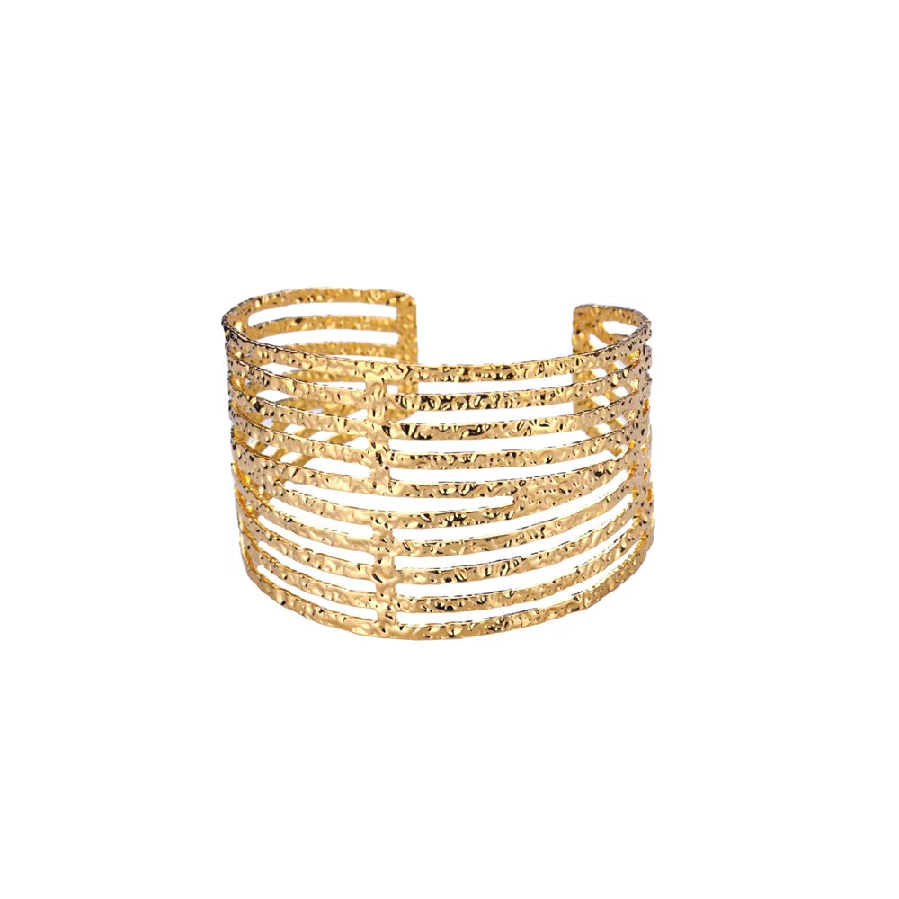 Womens Luxury High-end C-shaped Geometric Open Bangle
