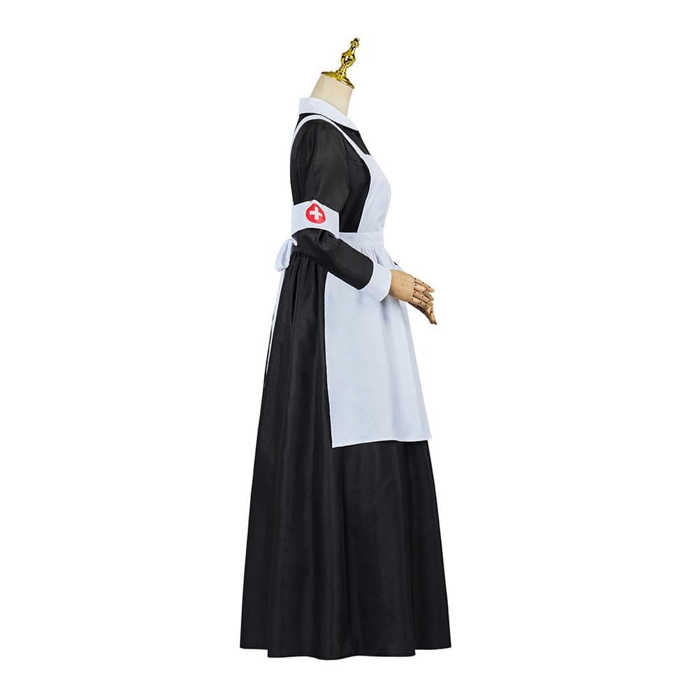 Women's Florence Nightingale Costume - Civil War Nurse Dress with Apron