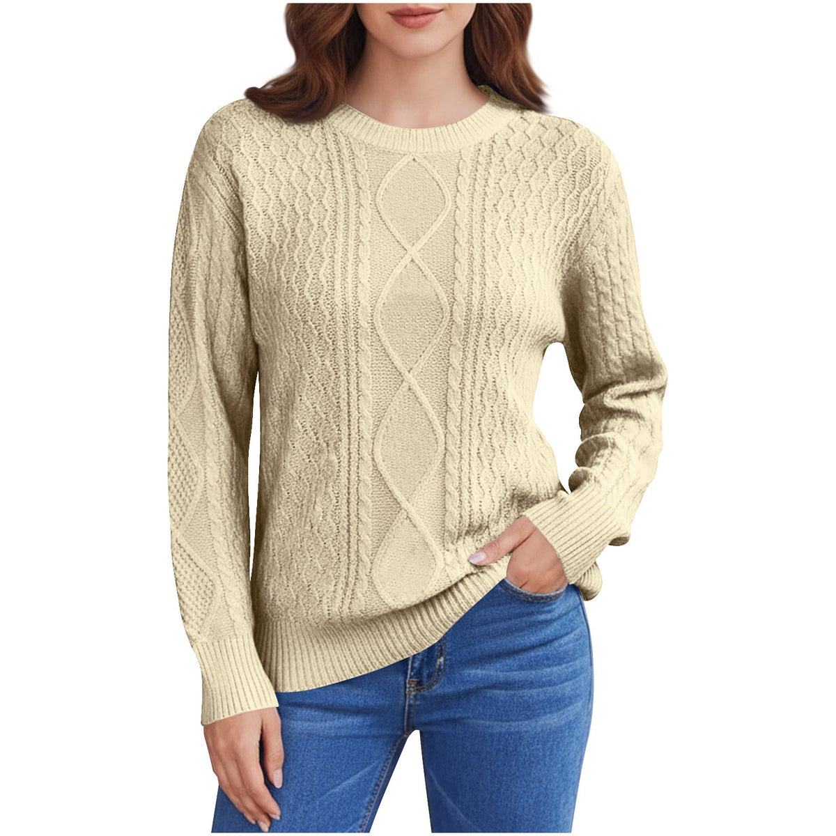 European And American Cross-Border Autumn And Winter New Loose Long-Sleeved Knitwears Retro Lazy Twisted Twist Knitwears Women's Pullover Knitwears