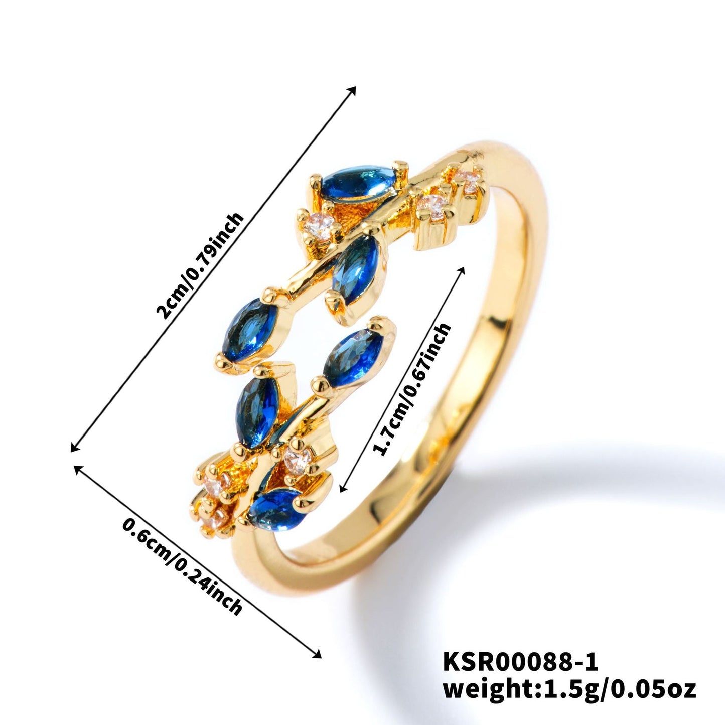 Womens Personality Leaf Ring