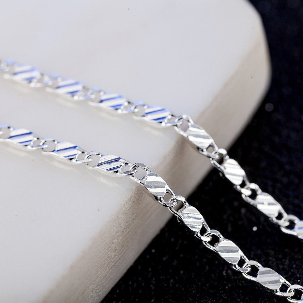 Fashion Short Gold Plated 2mm Flat Chain
