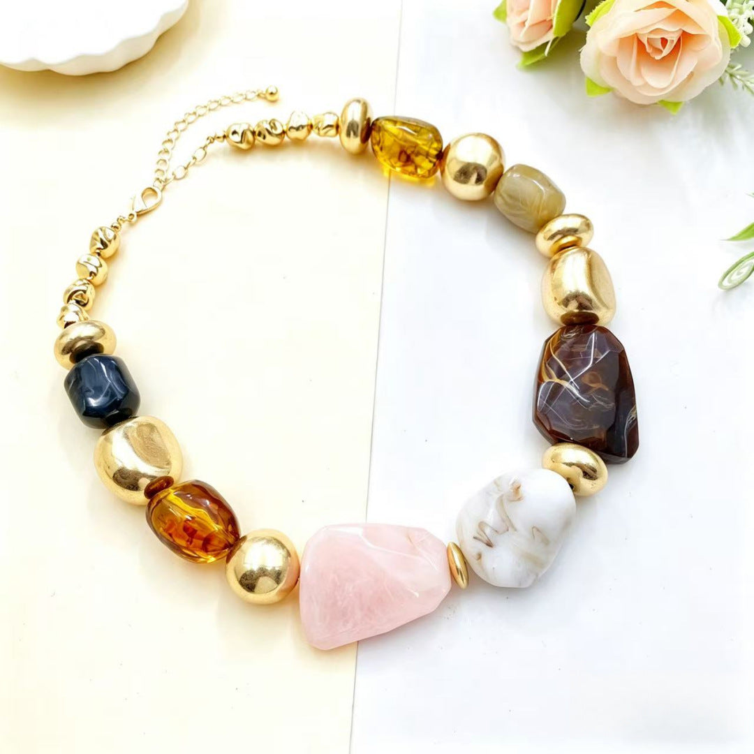 Irregular Acrylic Statement Necklace Collection