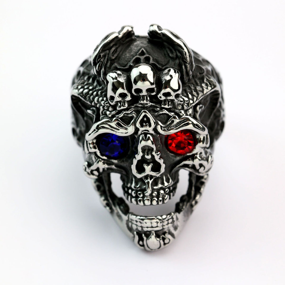 European And American Retro Stainless Steel Mens Ring, Bold And Punk-style