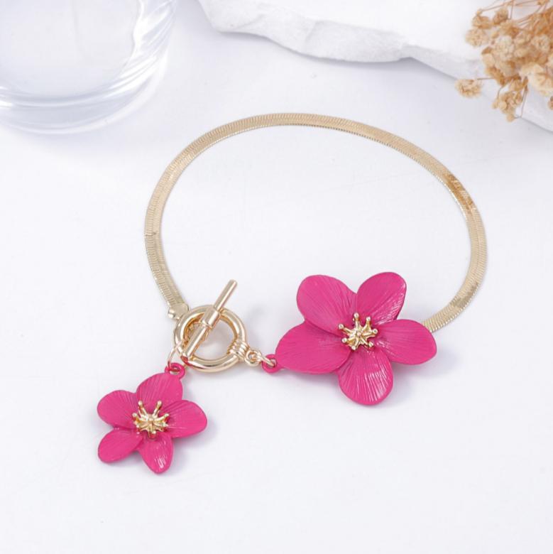 Beach Elegant Flowers All-match Niche Exquisite Anklet