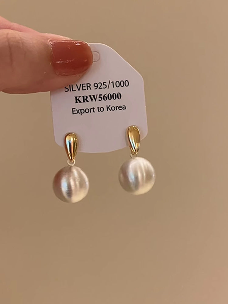 Large Metal Ball Hoop Earrings  Vintage Lightweight Statement Earrings For Women