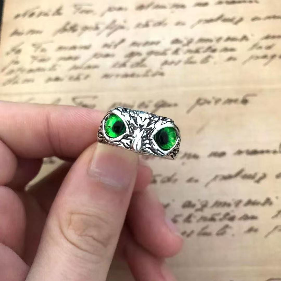 Vintage Owl Ring For Women Men, Creative Personality, Adjustable Open Ring