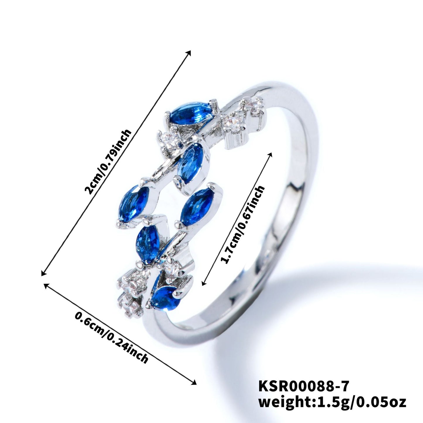 Womens Personality Leaf Ring