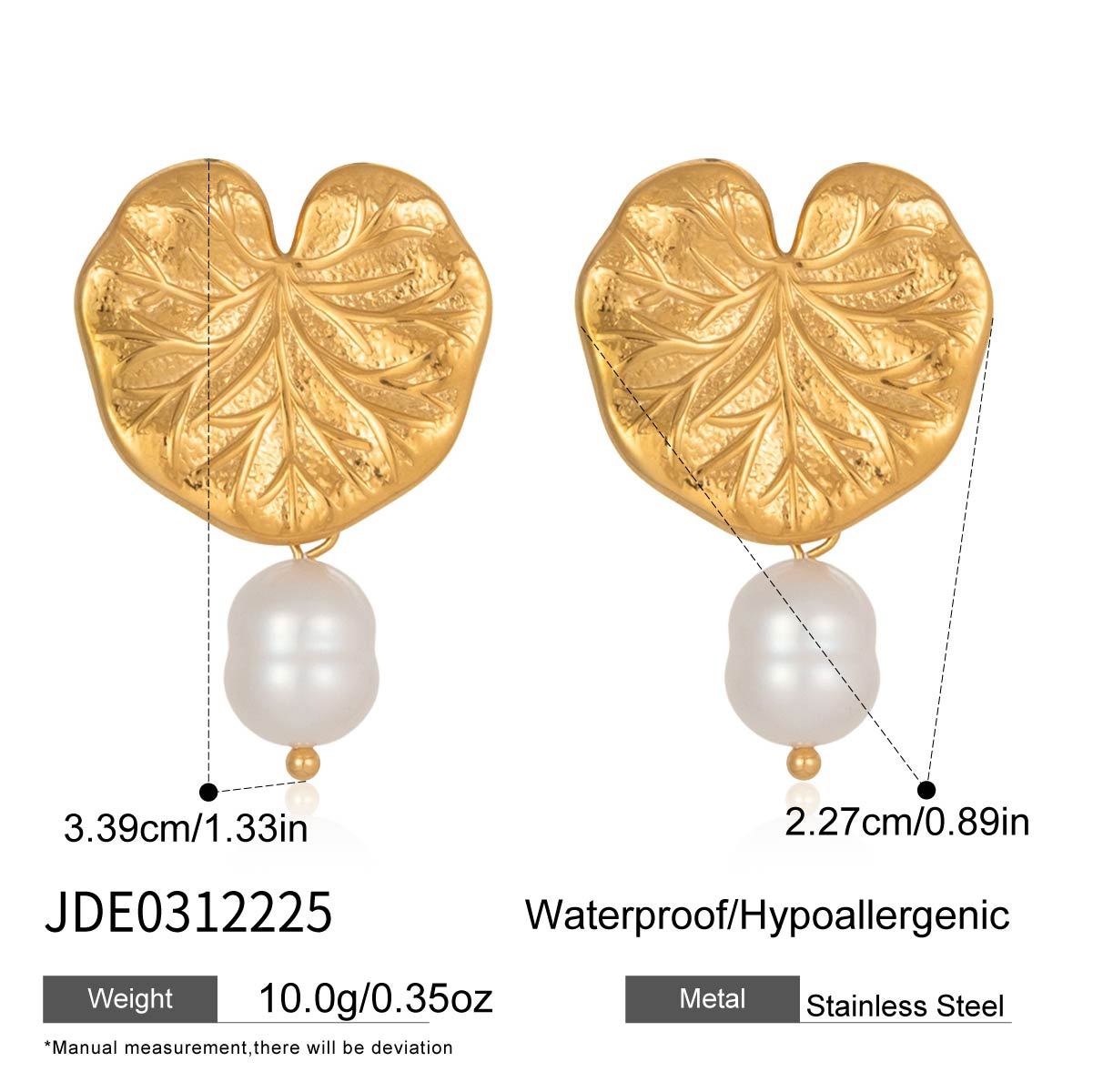 Freshwater Pearl Lotus Drop Earrings