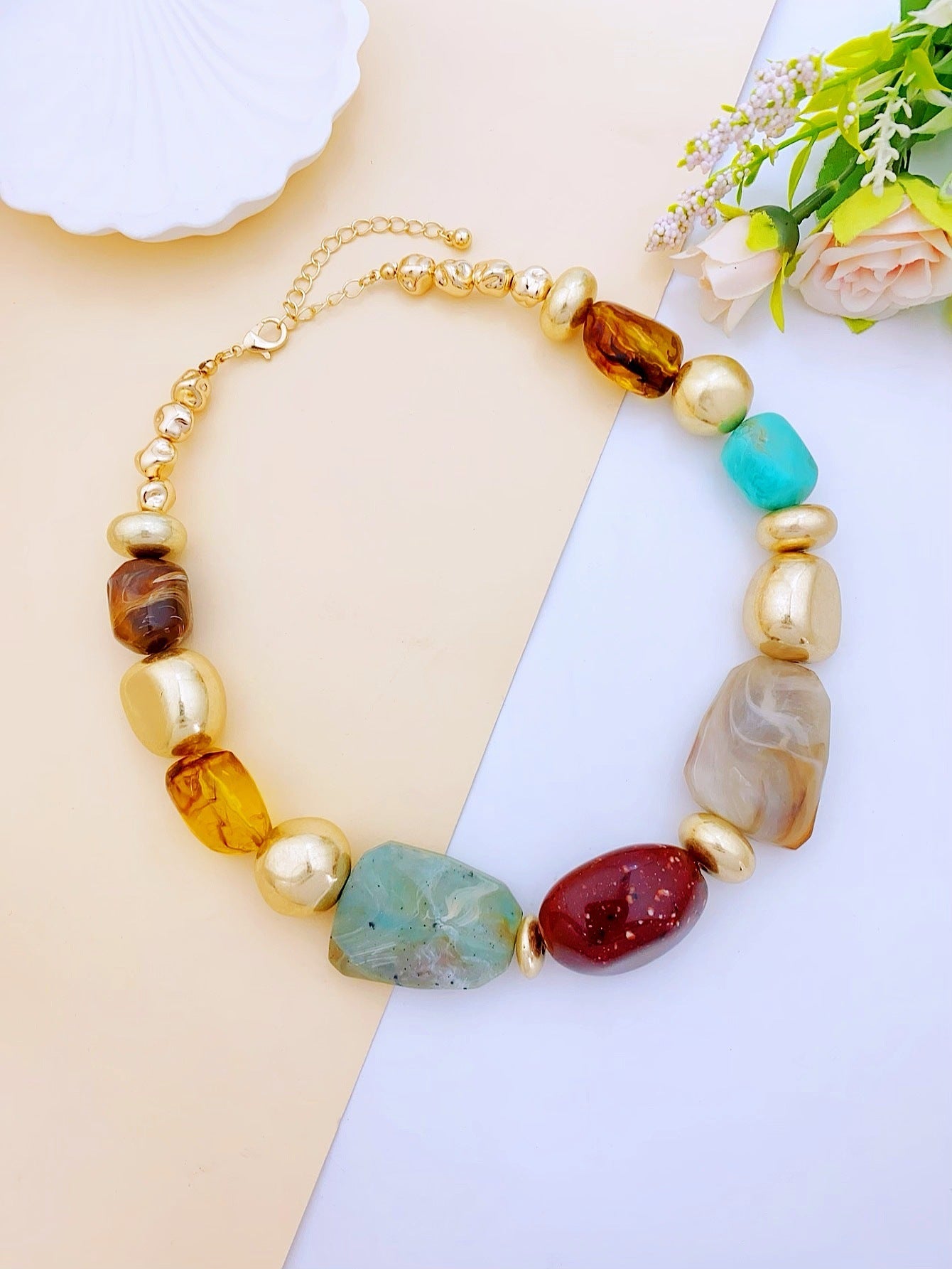 Irregular Acrylic Statement Necklace Collection