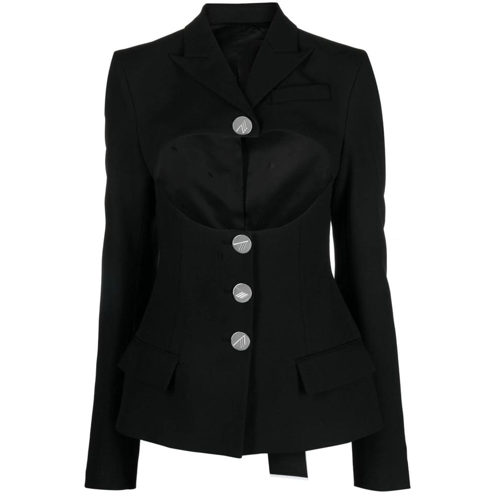 The Attico Black Jackets - Blazers Women Women