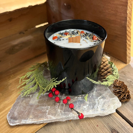 Mystery Candle - Christmas Version - 9oz Black Jar Mystery Candle