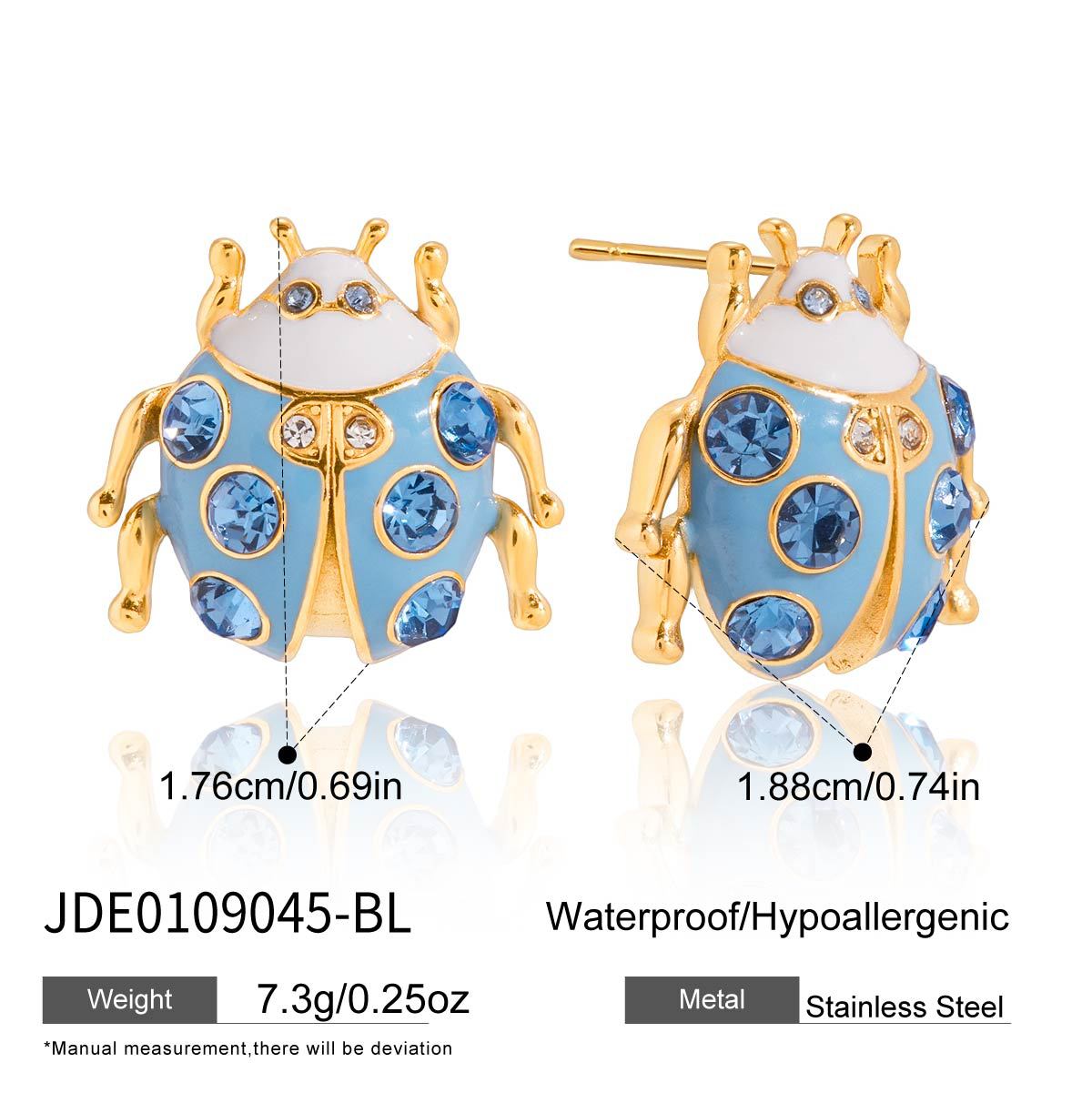 Colorful Insect Stud Earrings Collection