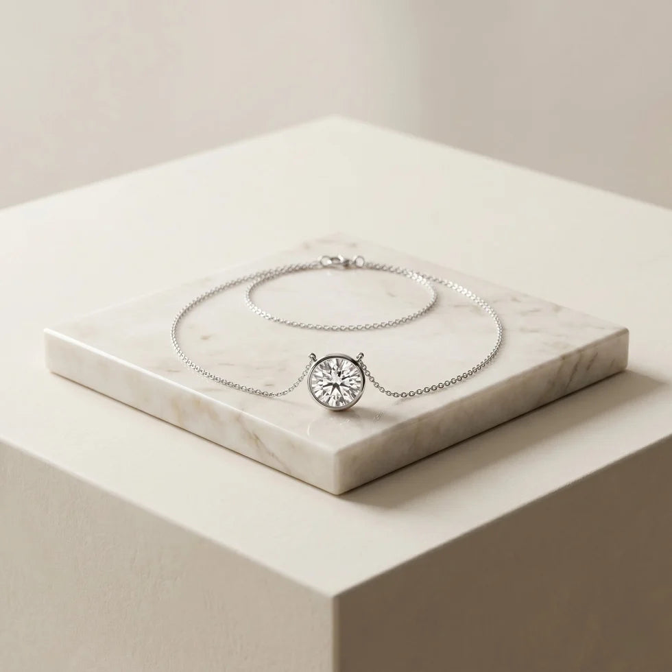 5 Carat Lab Grown Diamond Bridal Necklace with IGI Certificate