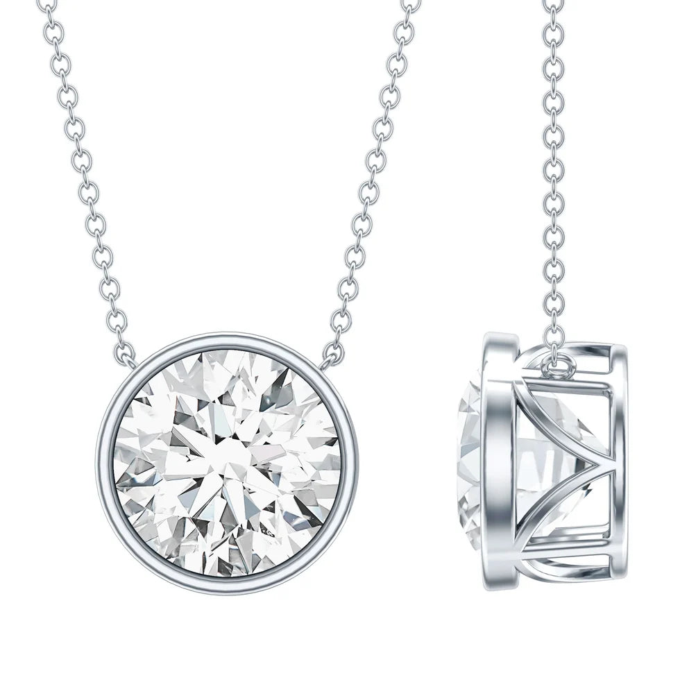 5 Carat Lab Grown Diamond Bridal Necklace with IGI Certificate