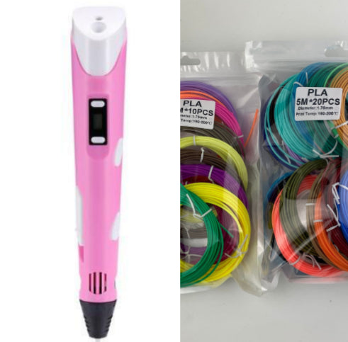 3D print pen 3D pen two generation graffiti 3D stereoscopic paintbrush children puzzle painting toys