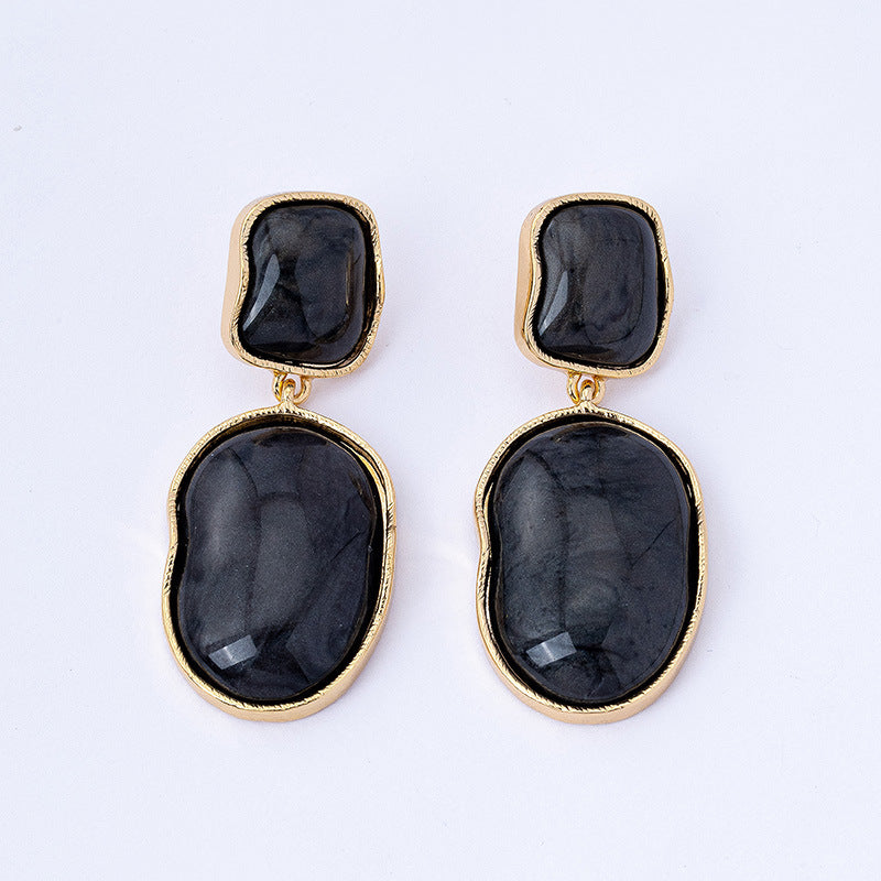 Geometric Resin Drop Earrings Collection