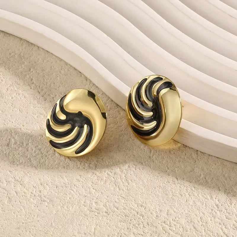 Stainless Steel Oil-dripping Women's Earrings
