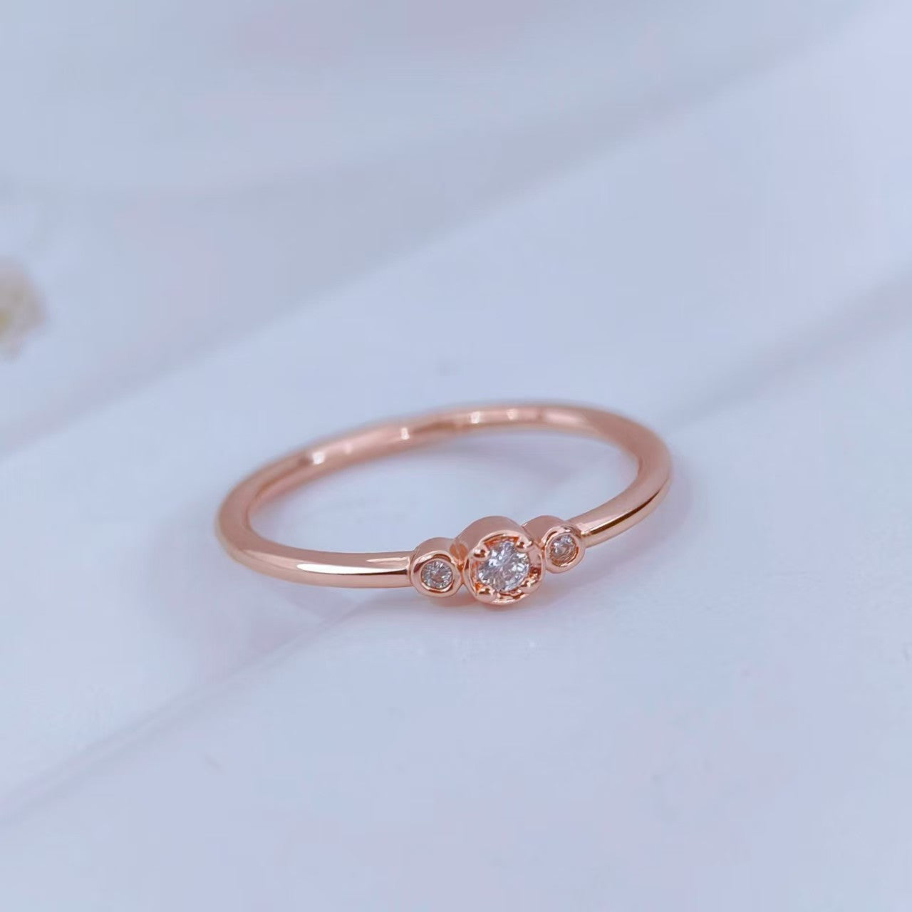 Japanese-style Ultra-fine Non-fading Zircon Ring For Women