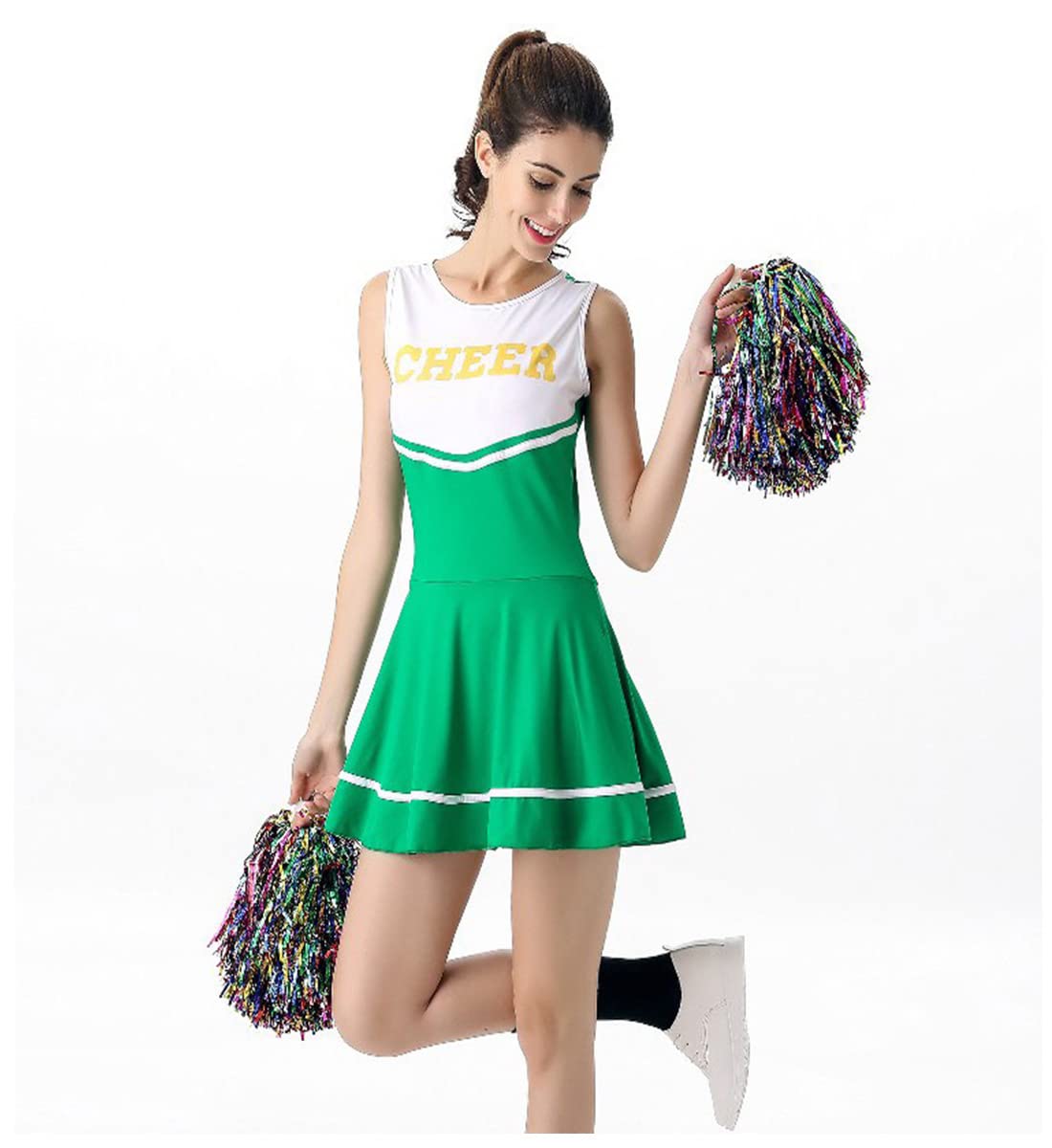 Cheerleader Costume Uniform - Women's Musical Dance Outfit with Multiple Colors