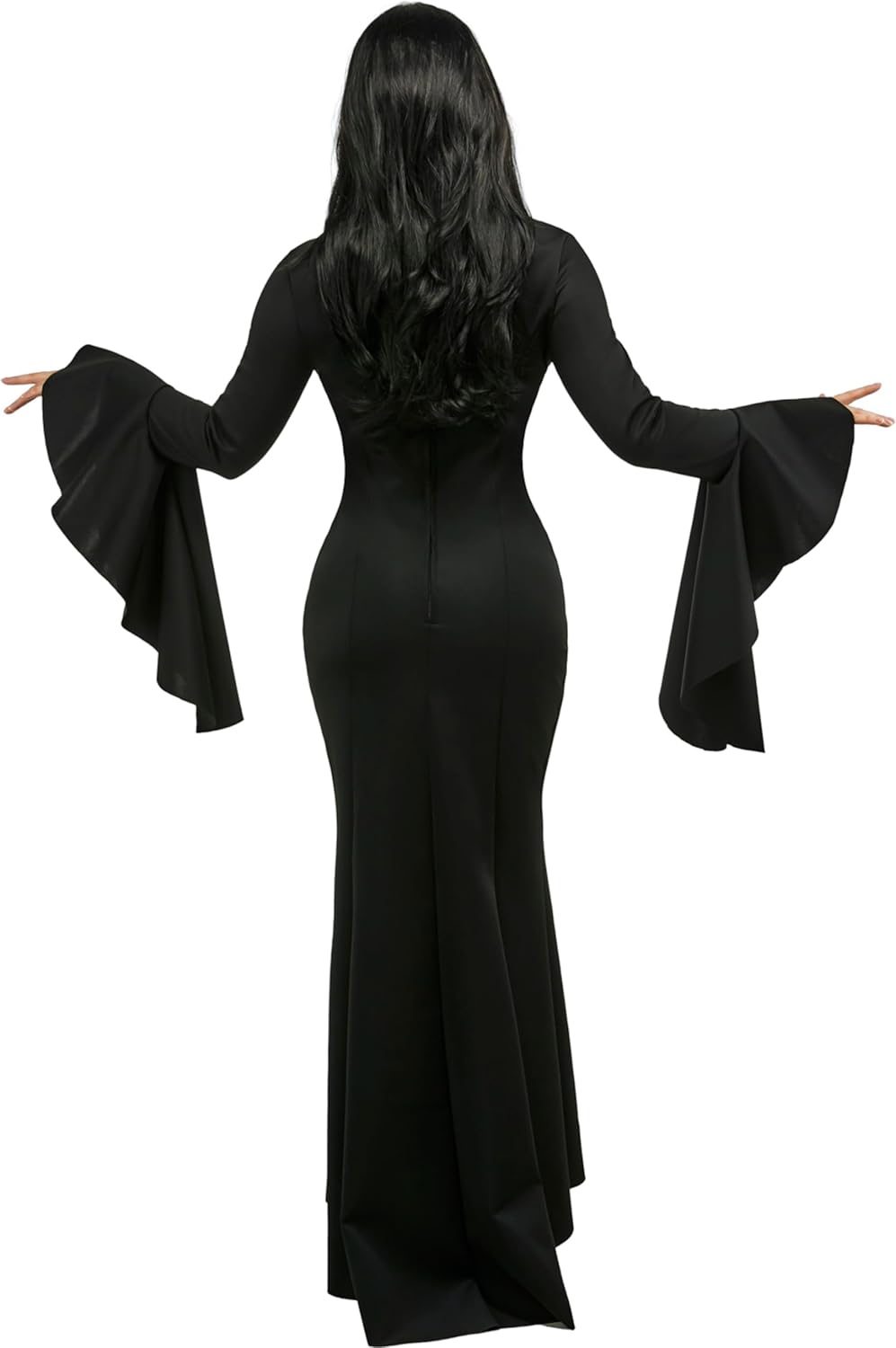 Morticia Addams Costume - Women's Wednesday TV Show Black Dress