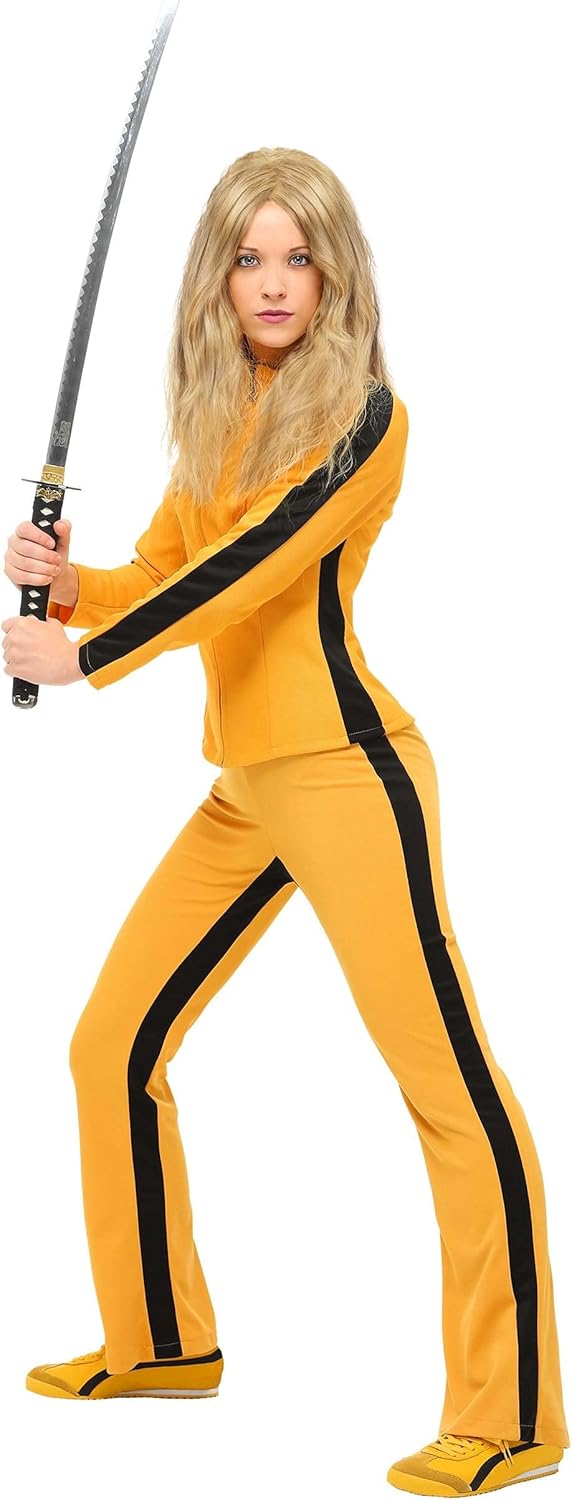 Kill Bill Beatrix Kiddo Costume - Women's Yellow Kung-Fu Jumpsuit