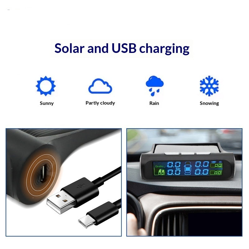 Solar-powered Wireless Tire Pressure Monitor