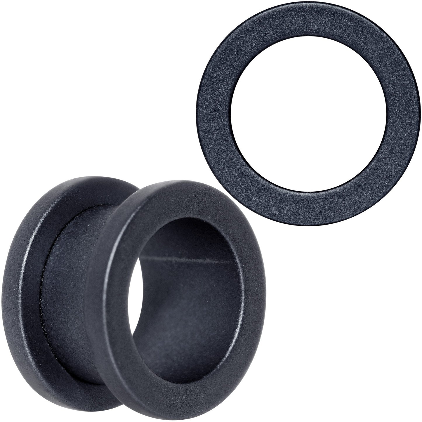 Brown Matte Silicone Screw Fit Tunnel Plug Set 6mm to 25mm
