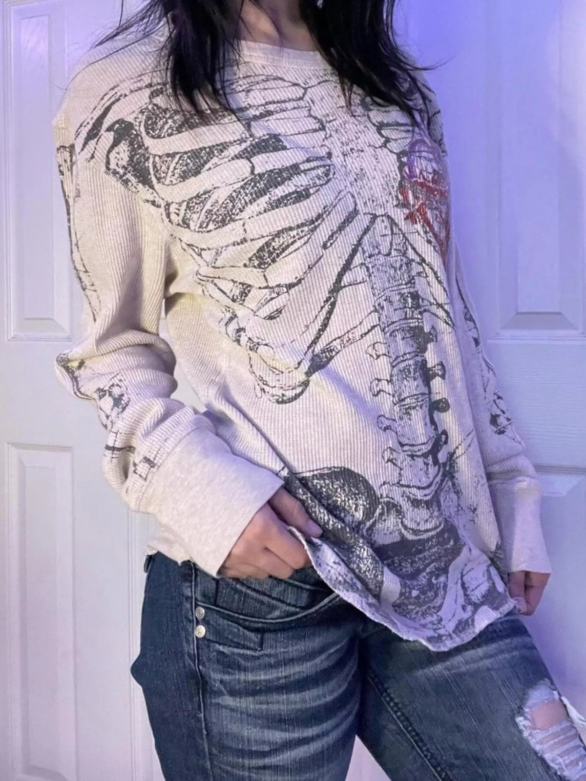 Heartbreaker Skeleton Long Sleeve Tee