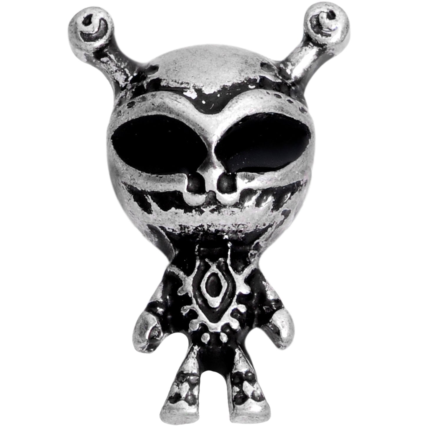 16G 1/4 Sweet Black Eyed Alien Tragus Cartilage Earring
