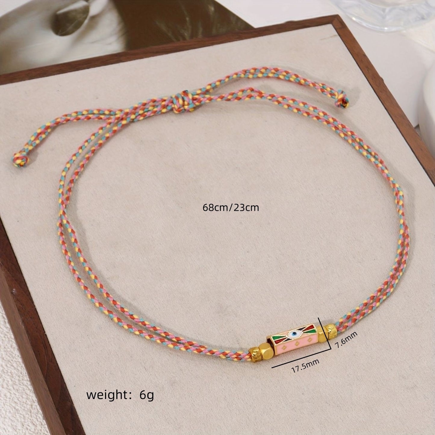 Bohemian style colorful love pendant necklace bracelet