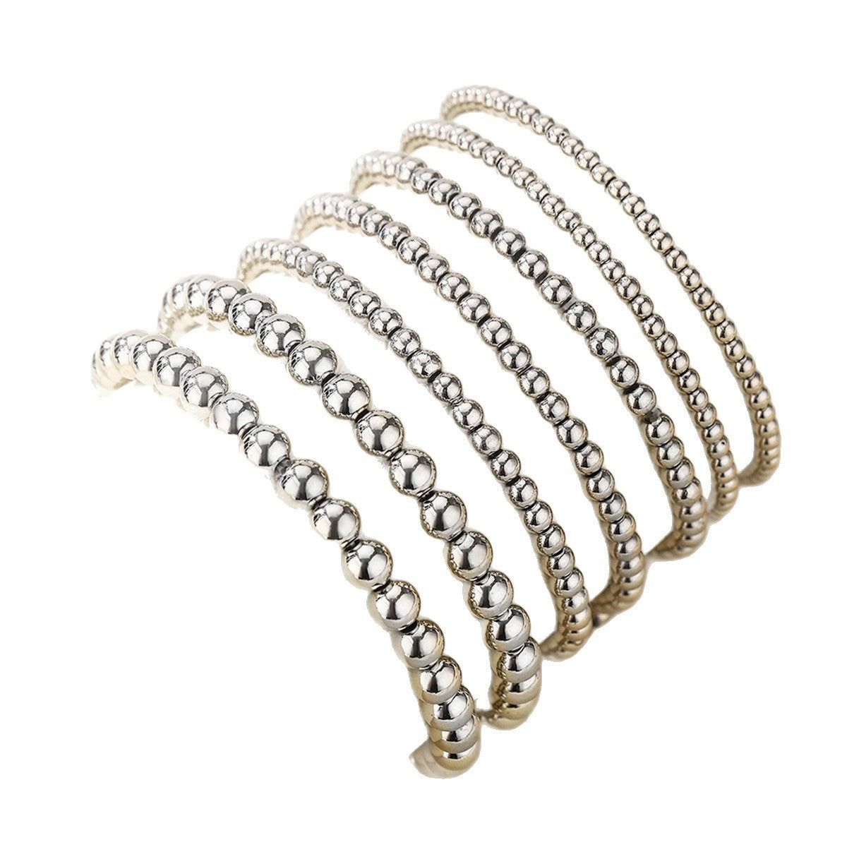 Multi-piece Set Minimalist And Versatile Heart Pendant Bracelet For Women Trendy Style