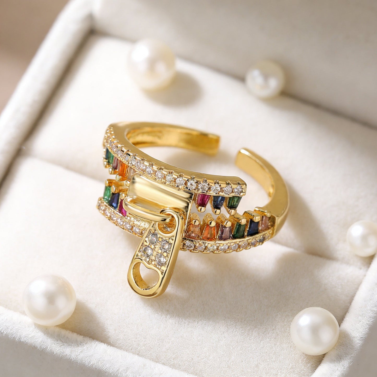 Niche High-end Fashion Zircon Ring