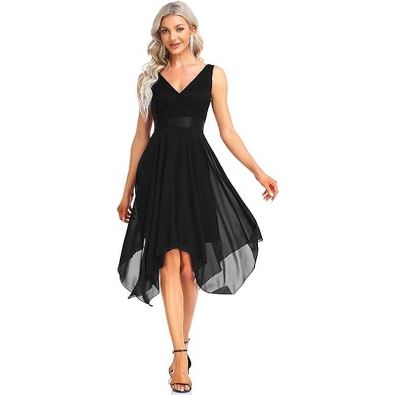 Women's Lace Chiffon Cocktail Ball Gown