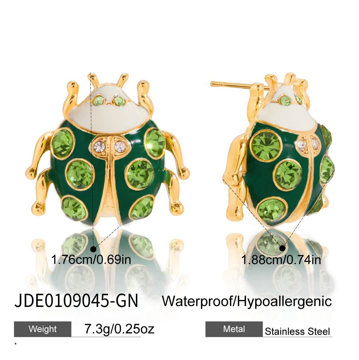 Colorful Insect Stud Earrings Collection